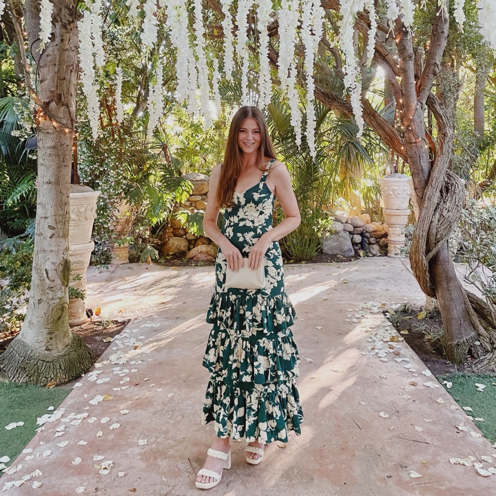Abercrombie Ruffle Tiered Dress maxi size smalll